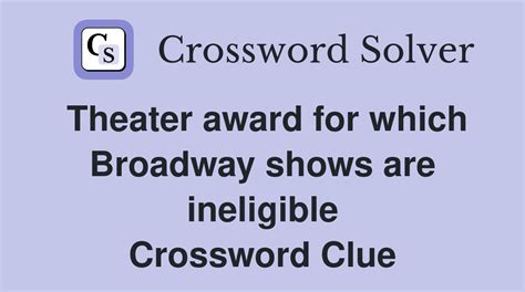 Show award crossword clue - The Crossword Solver found 30 answers to "Host of an awards show", 5 letters crossword clue. The Crossword Solver finds answers to classic crosswords and cryptic crossword puzzles. Enter the length or pattern for better results. Click the answer to find similar crossword clues. 